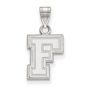 14k White Gold Fordham U Small Pendant
